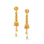 Shimmering Drop Gold Earrings