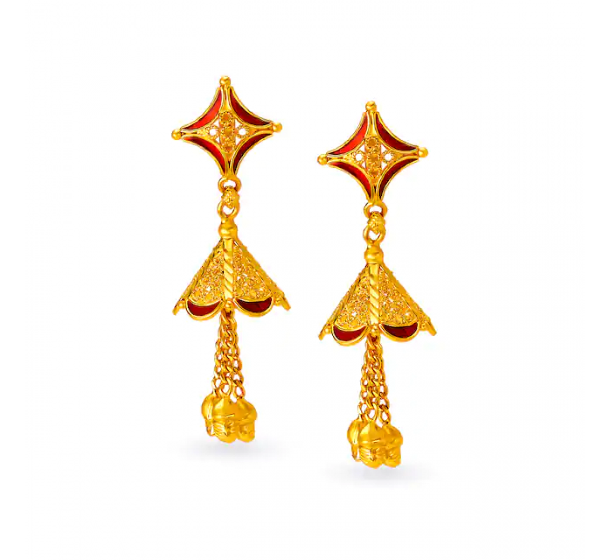 Ulani Two Layered Gold Jhumkas