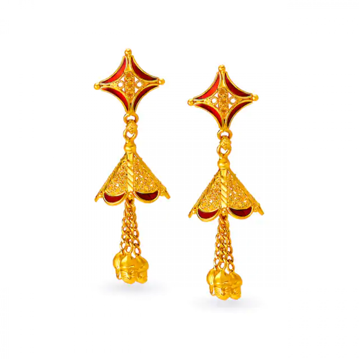 Ulani Two Layered Gold Jhumkas