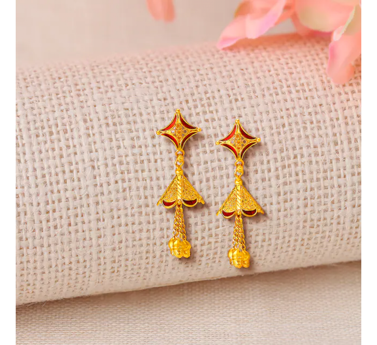 Ulani Two Layered Gold Jhumkas