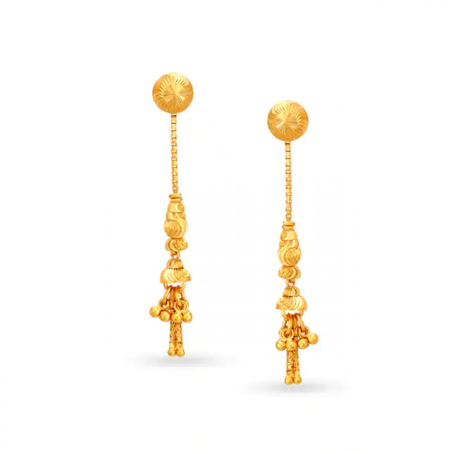 Bewitching Drop Gold Earrings