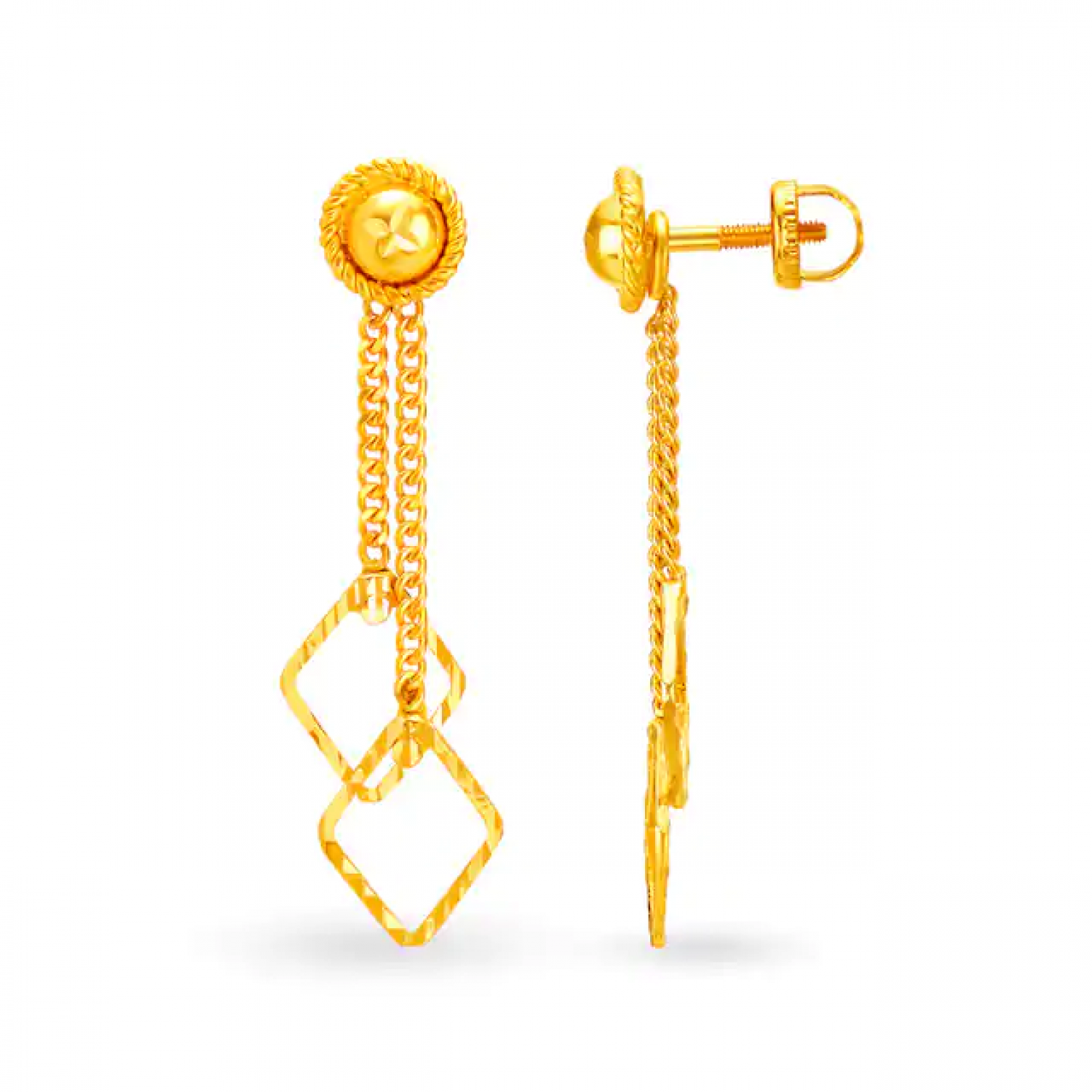 Quinnell Drop Gold Earrings