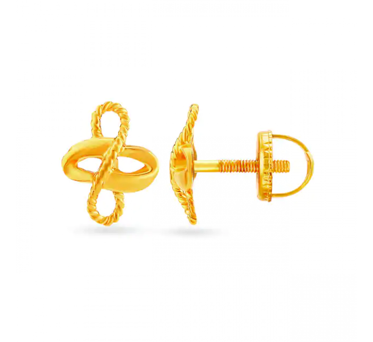 Olive Butterfly Gold Studs