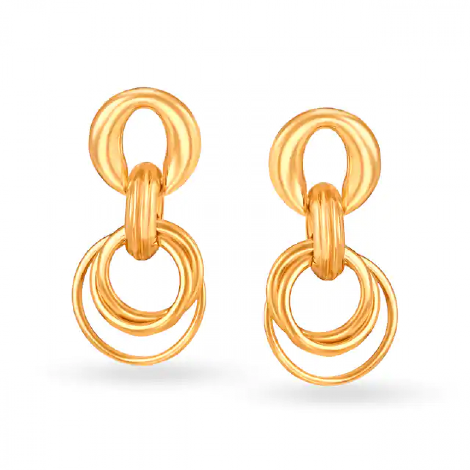 Fiona Fancy Drop Gold Earrings