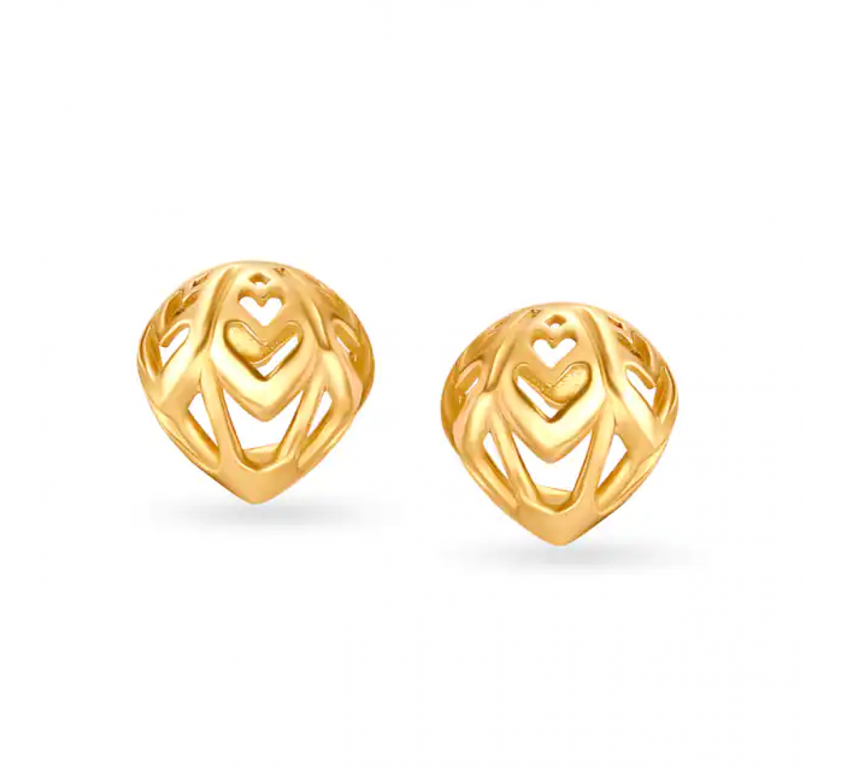 Stylish Motif Gold Stud