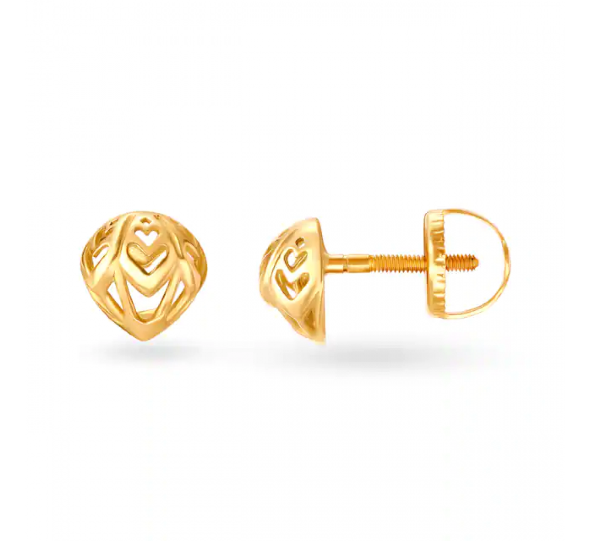 Stylish Motif Gold Stud