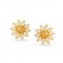Radiant Floral Gold Stud