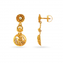 Omna Floral Drop Gold Earrings