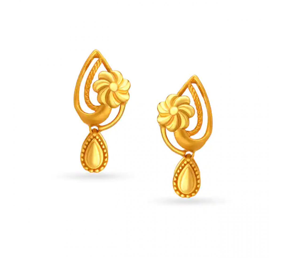 Elio Floral Gold Earrings