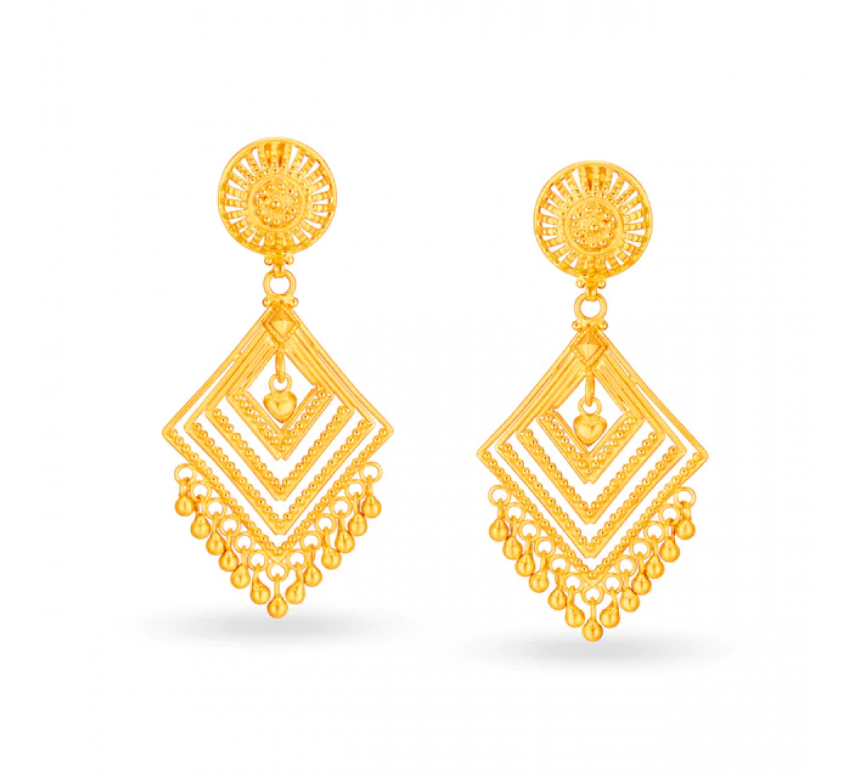 Edgy Gold Geometric Drop