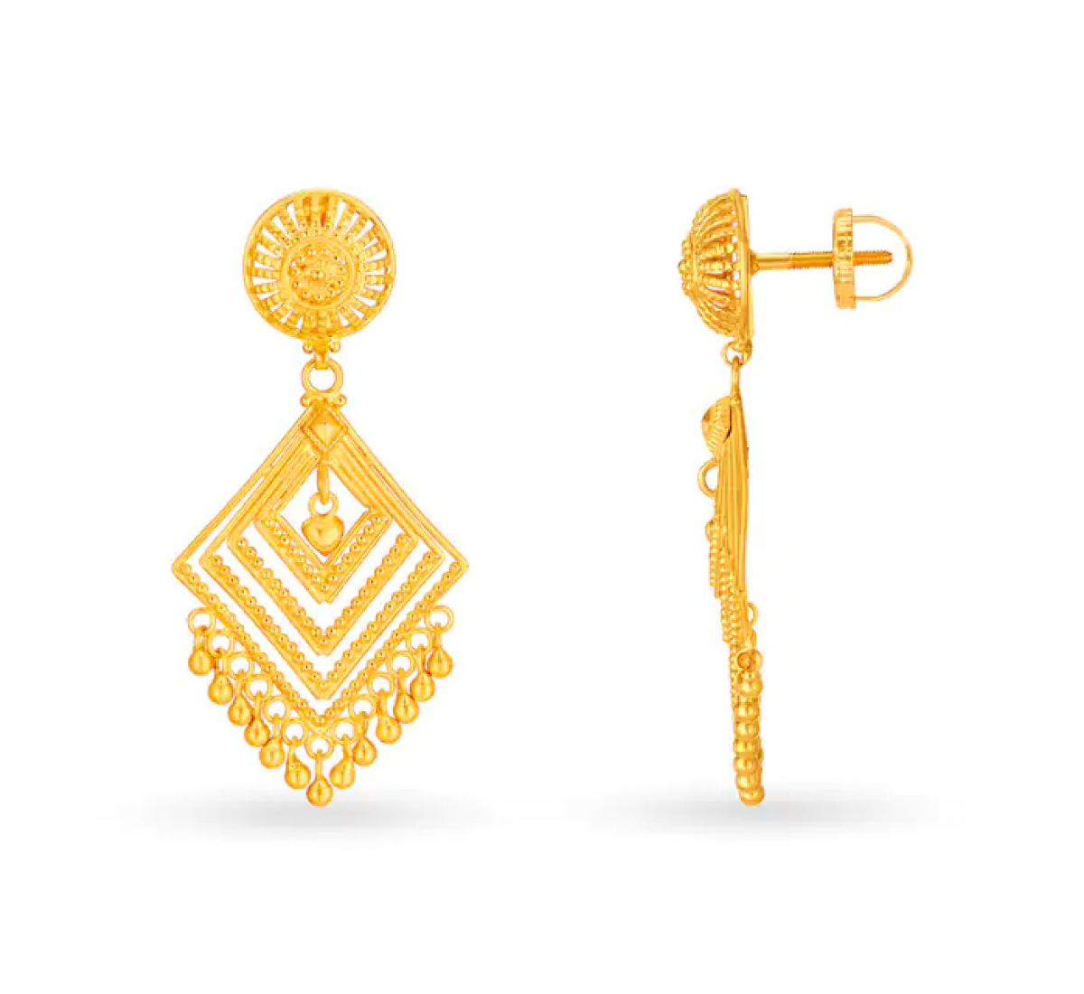 Edgy Gold Geometric Drop