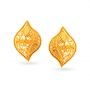 Gold Sleek Marquise Studs