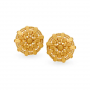 Opulent Gold Floral Stud
