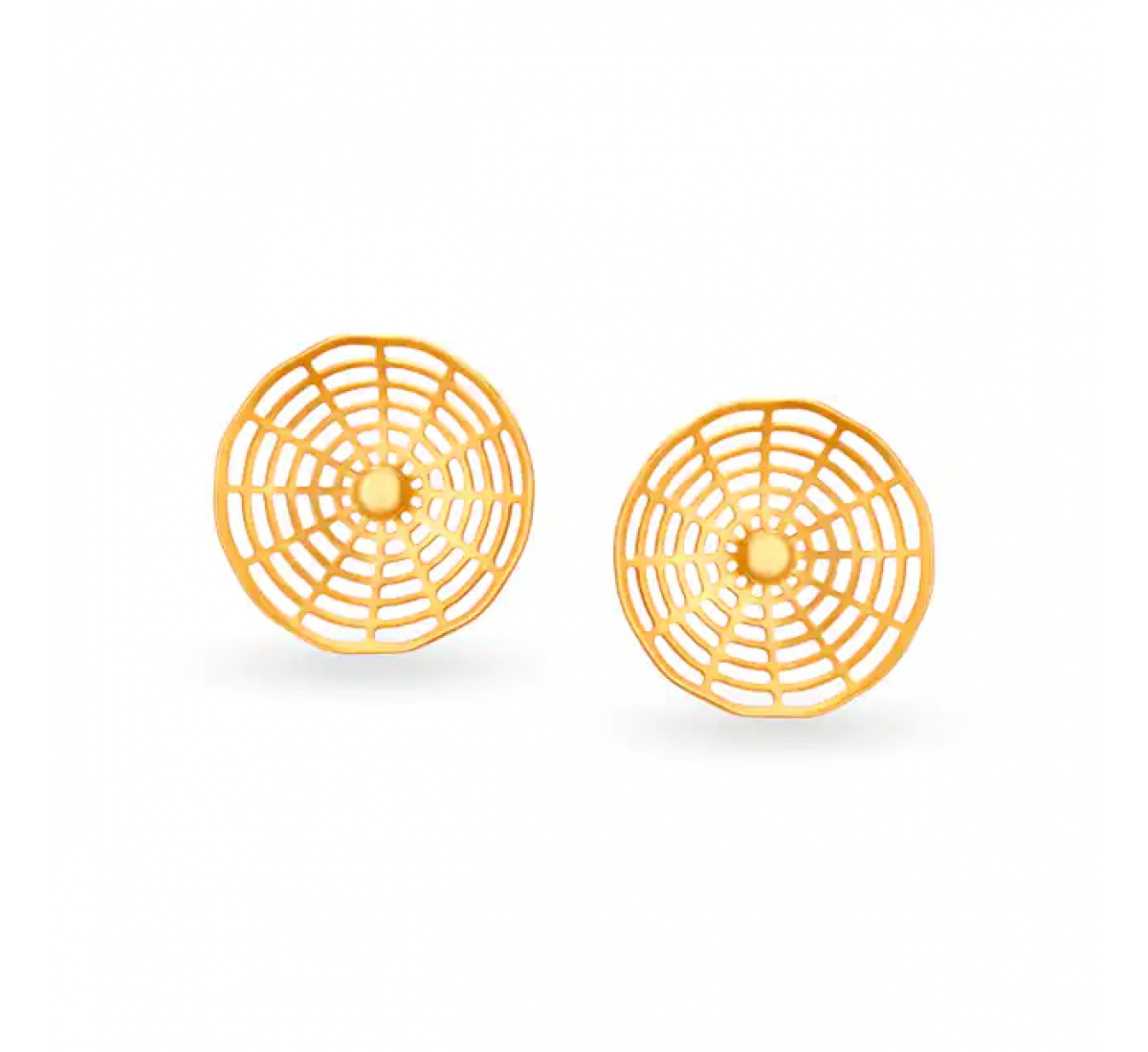 Geometric Mesh Gold Stud