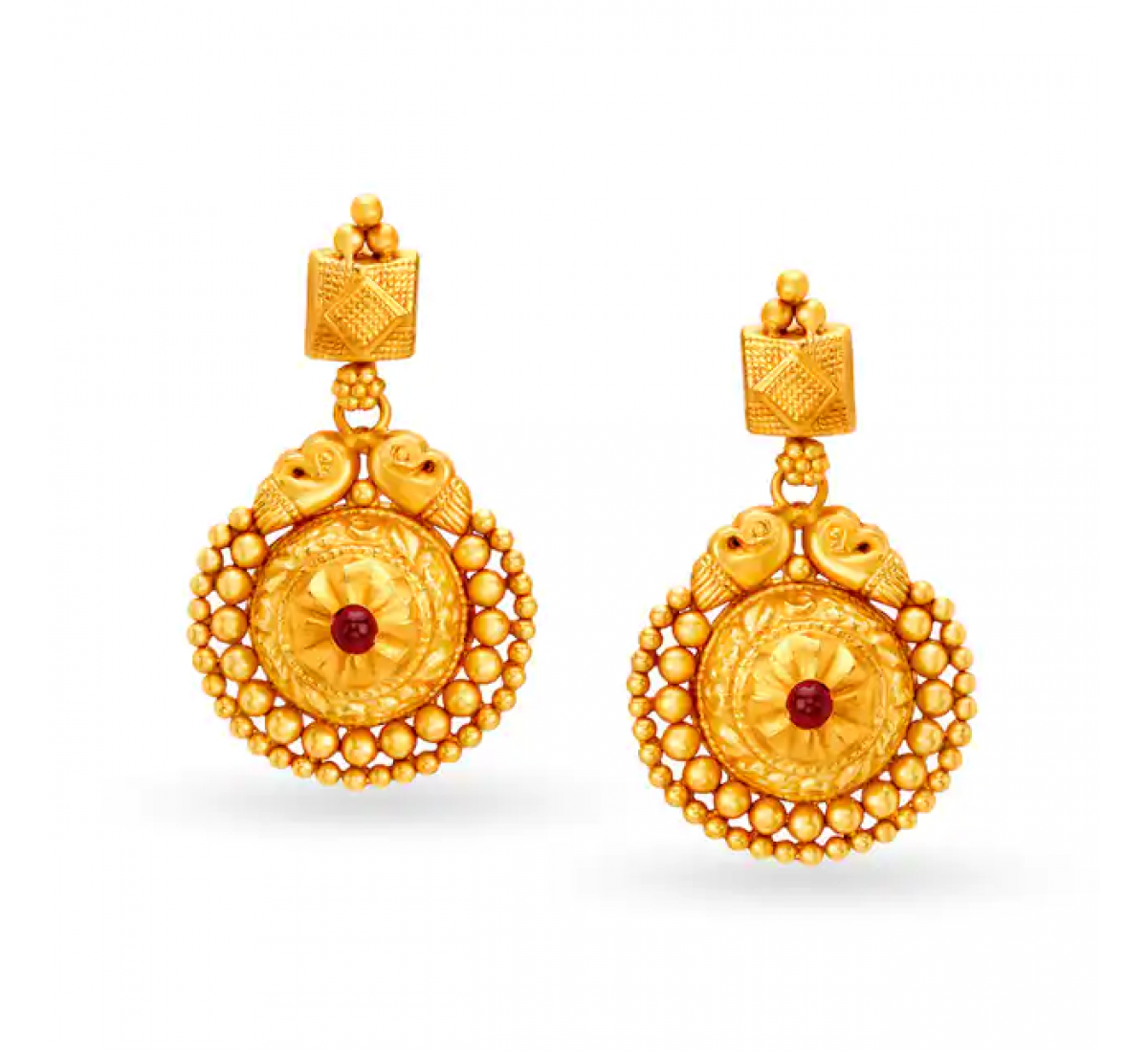 Elara Antique Gold Earrings