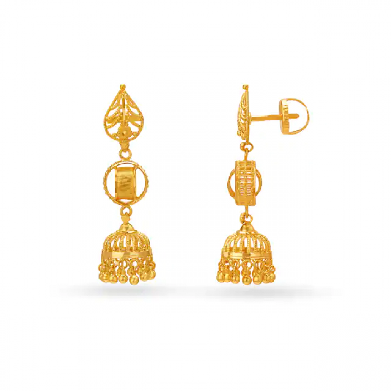 Multi Layer Gold Jhumkas