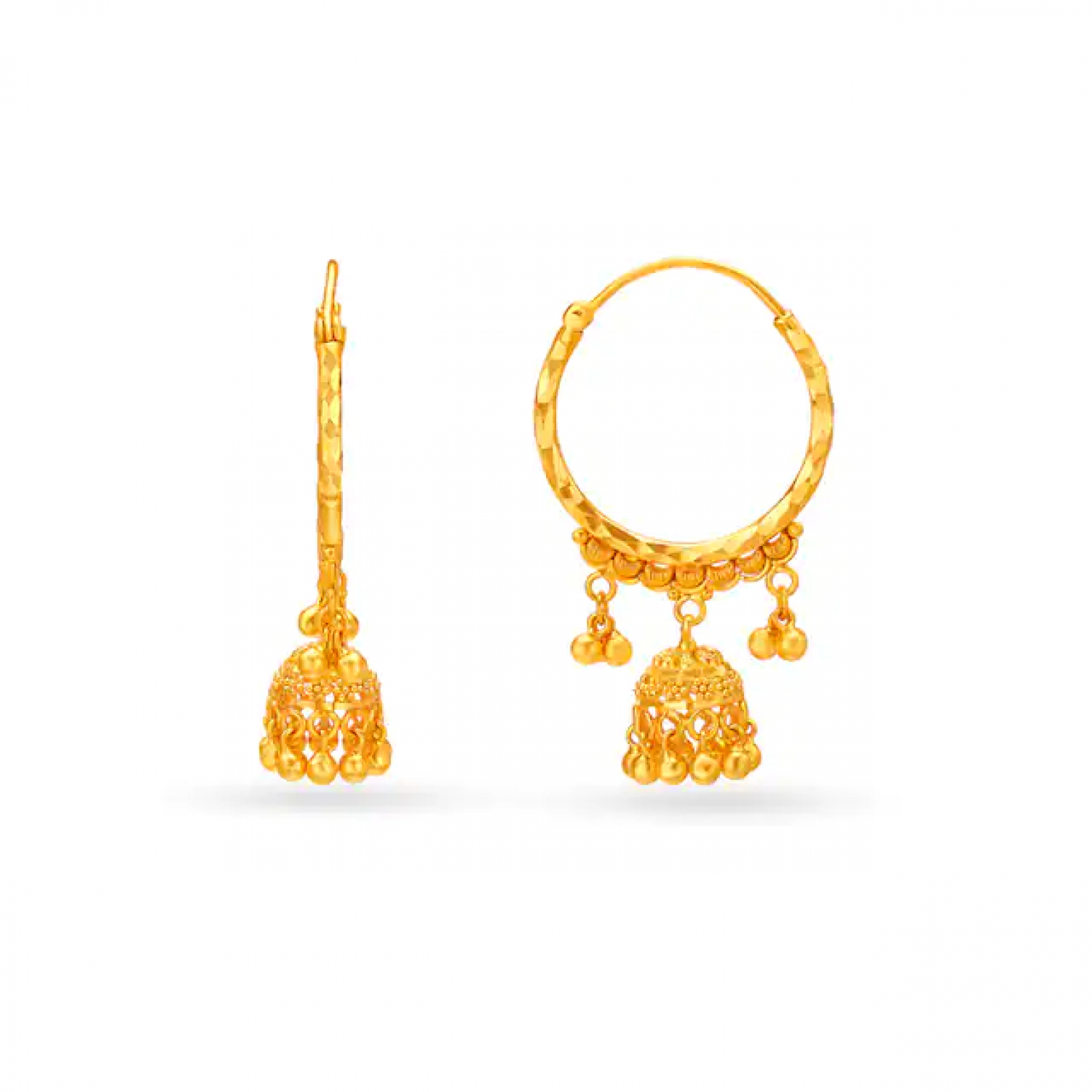 Modish Hoops Gold Earrings