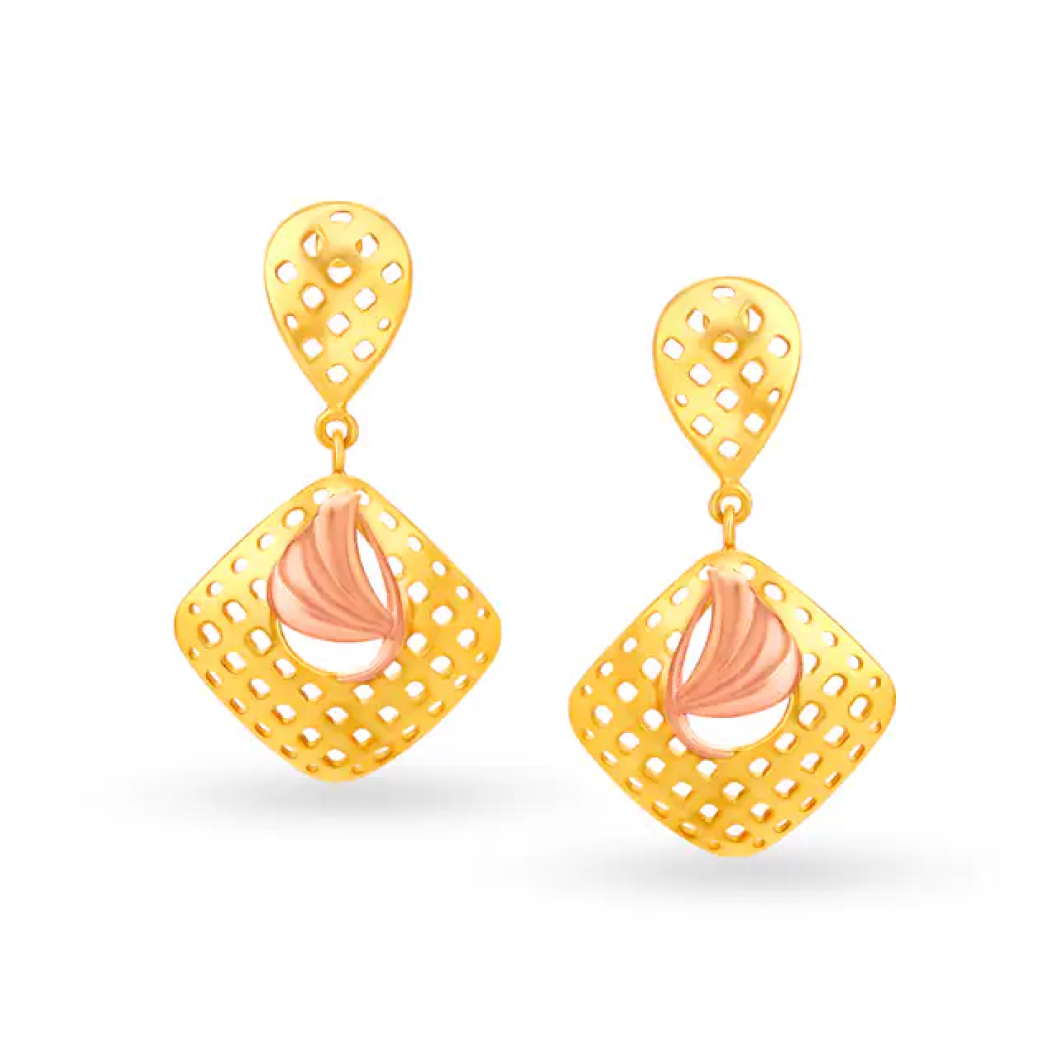 Modish Gold Drop Earrings