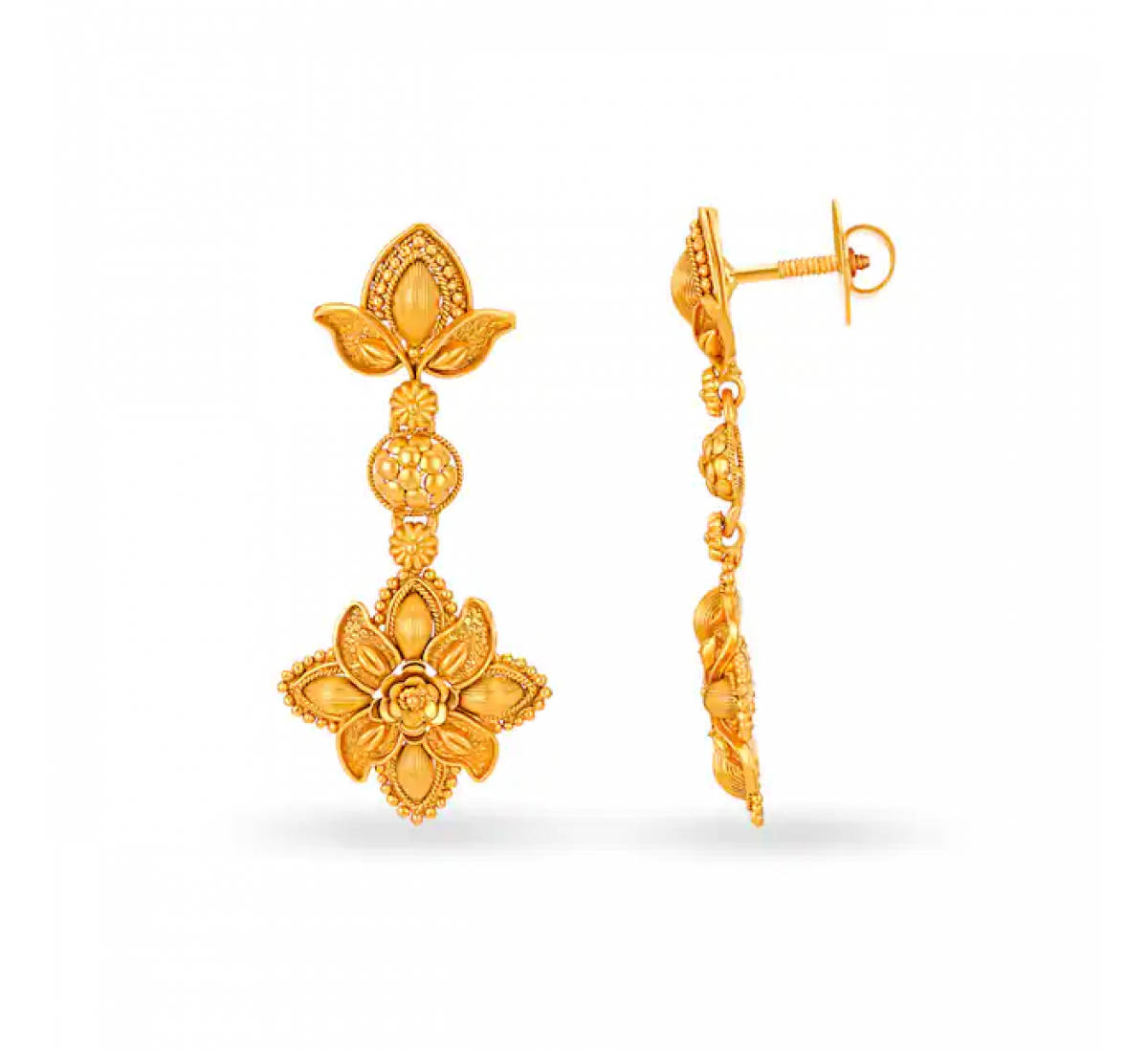 Blossoming Gold Drop Earrings
