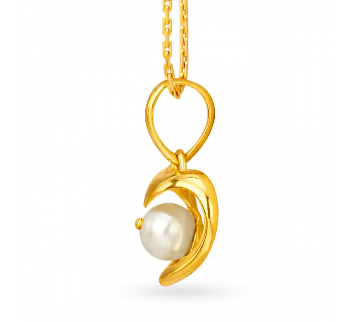 Pearl Isla Heart Gold Pendant
