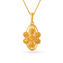 Exquisite Floral Gold Pendant
