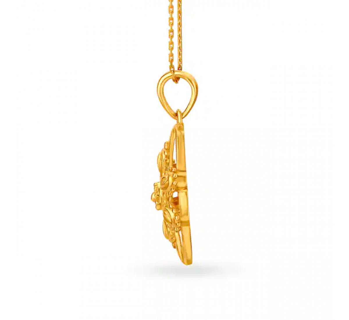 Exquisite Floral Gold Pendant