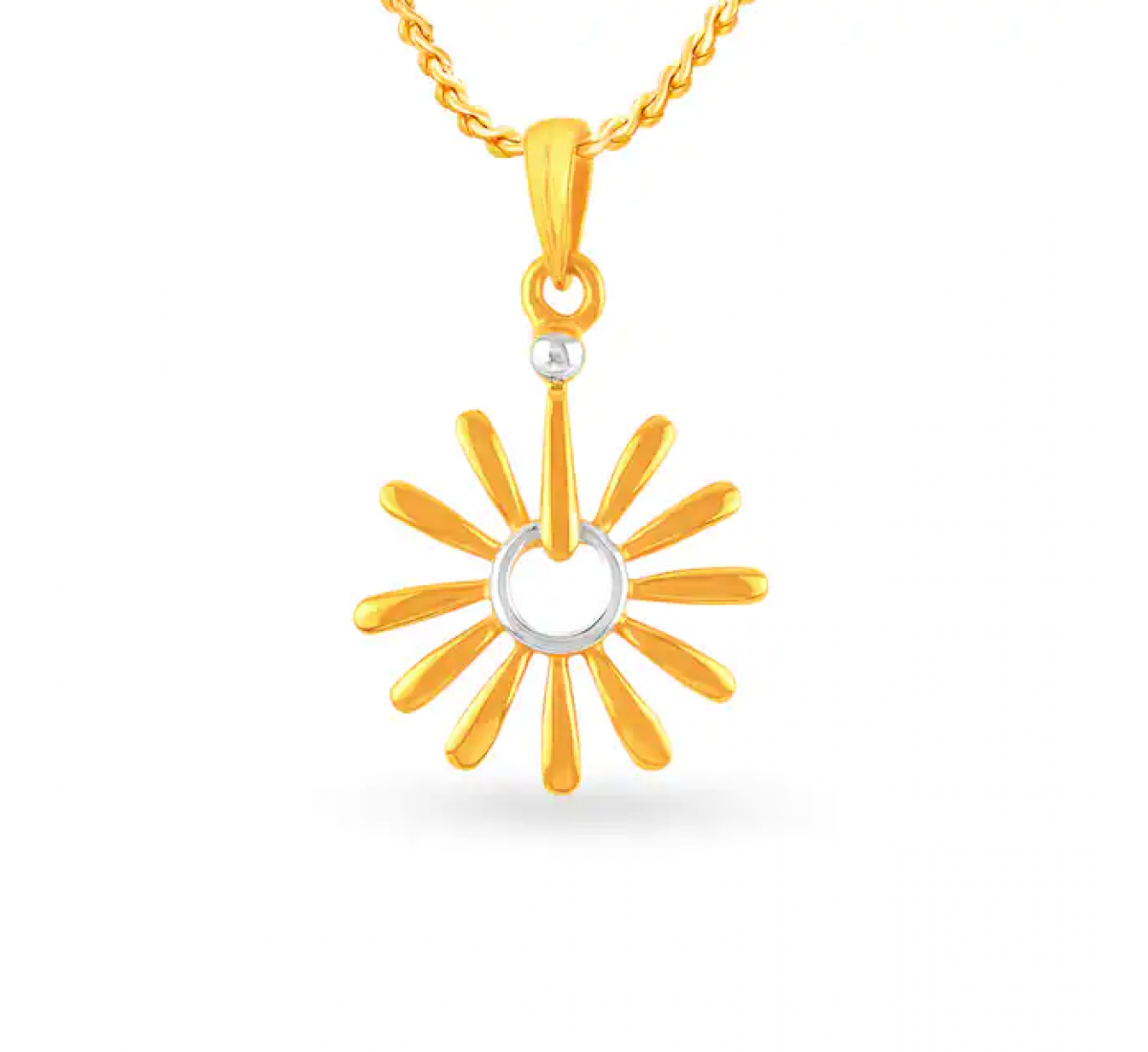 Radiant Gold Floral Pendant