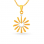 Radiant Gold Floral Pendant