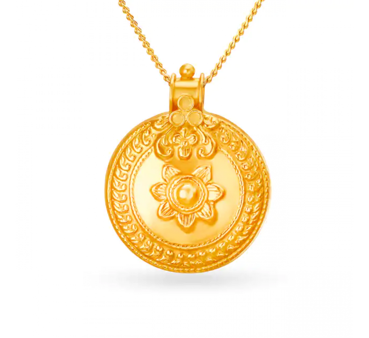 Orthodox Gold Floral Pendant