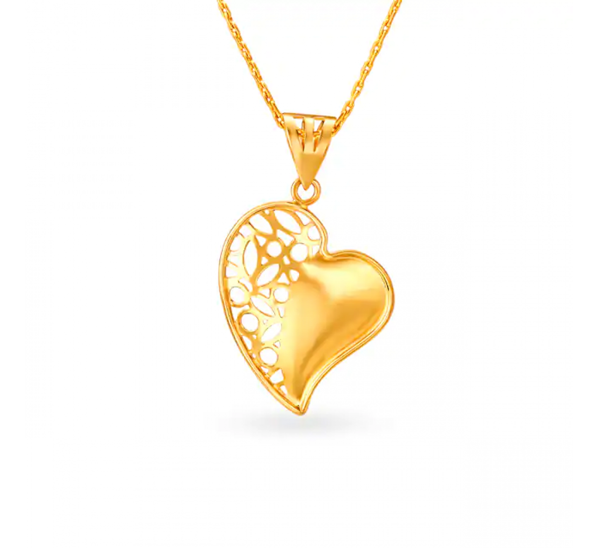 teardrop Heart Gold Pendant