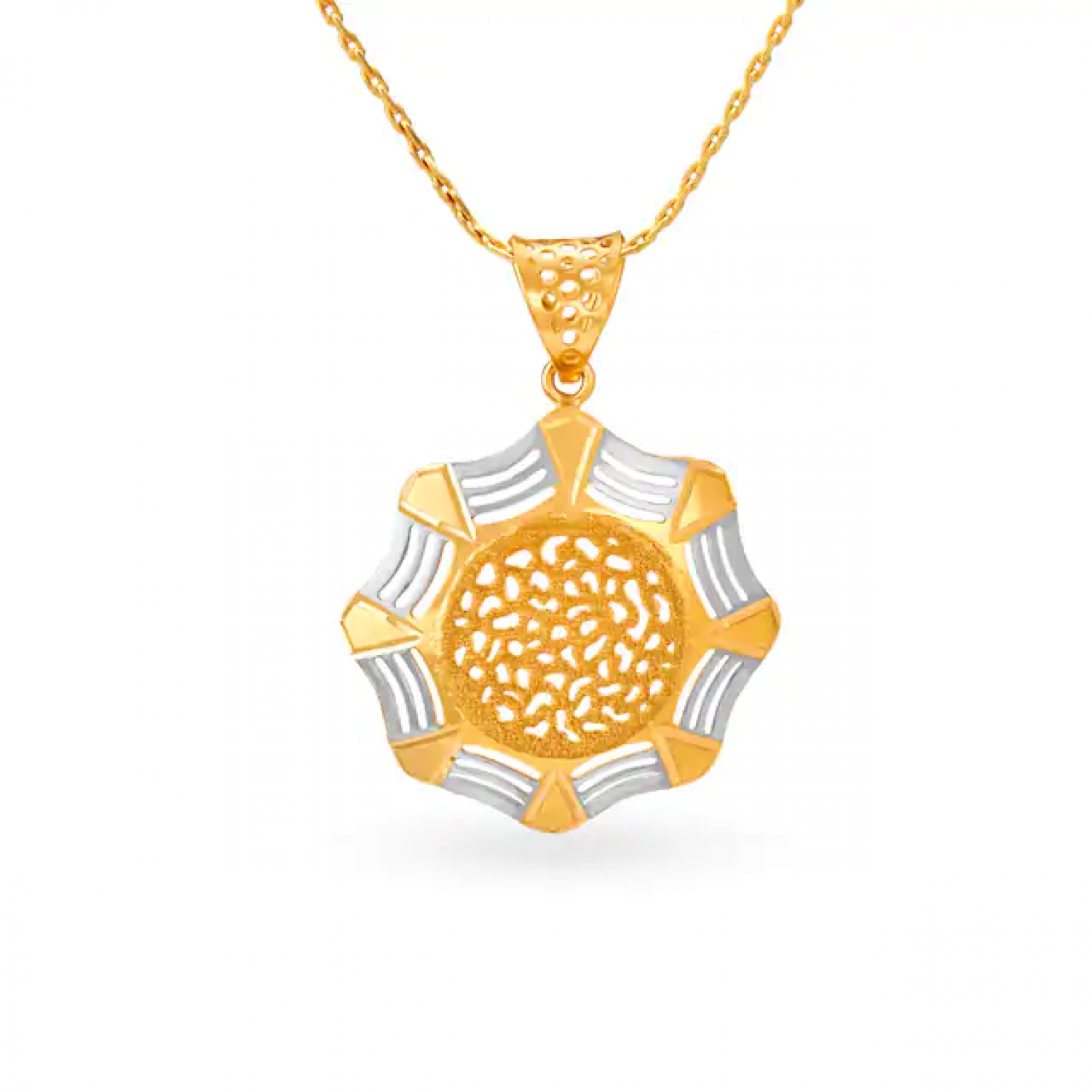 Enticing Floral Gold Pendant