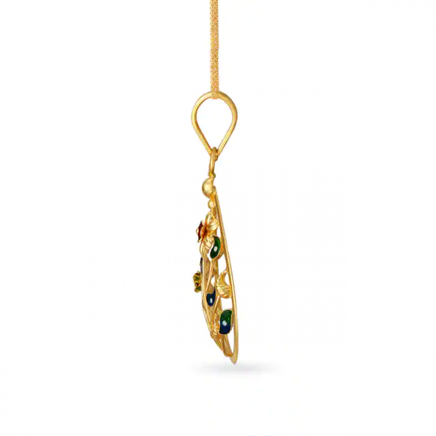 Exuberant Floral Gold Pendant