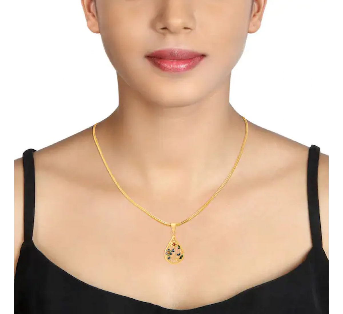 Exuberant Floral Gold Pendant