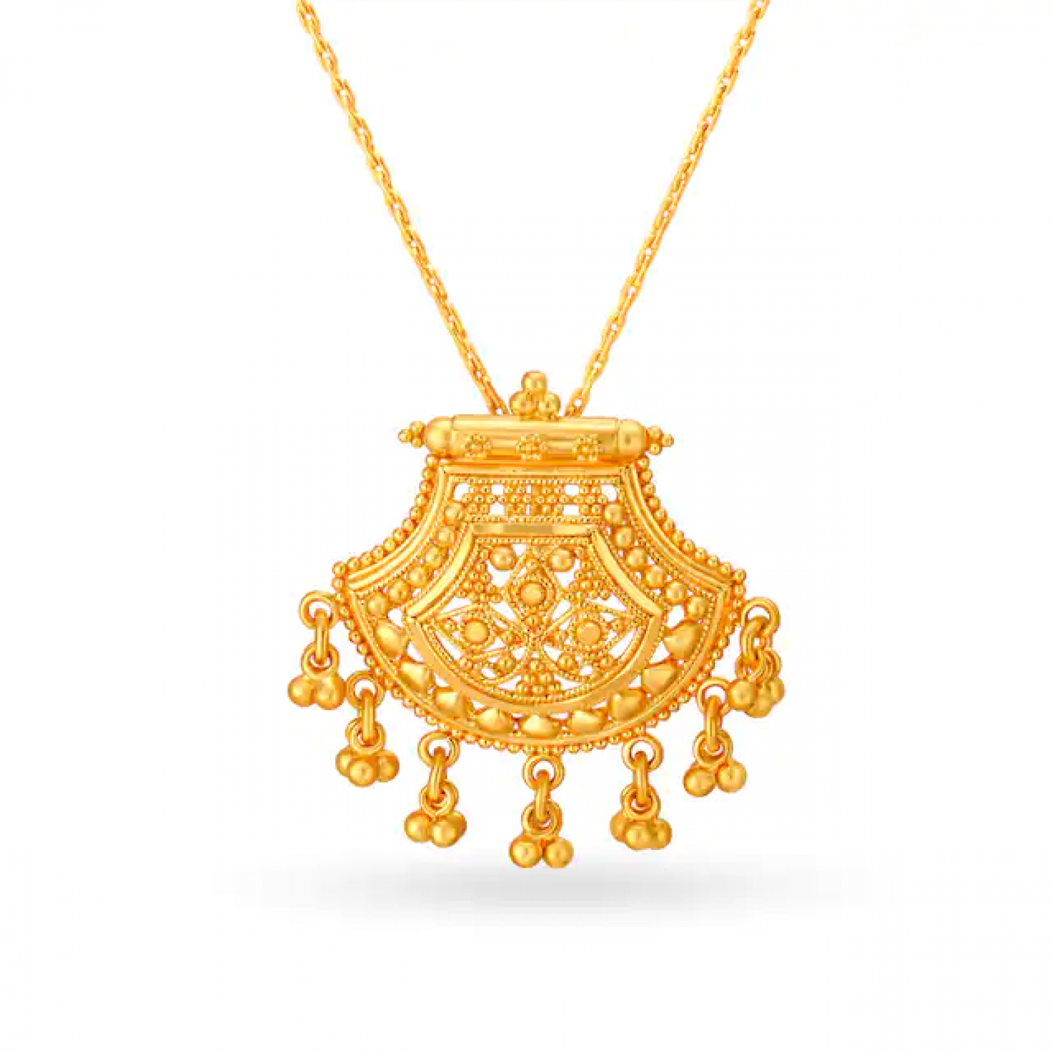 Motif Single Gold Pendant