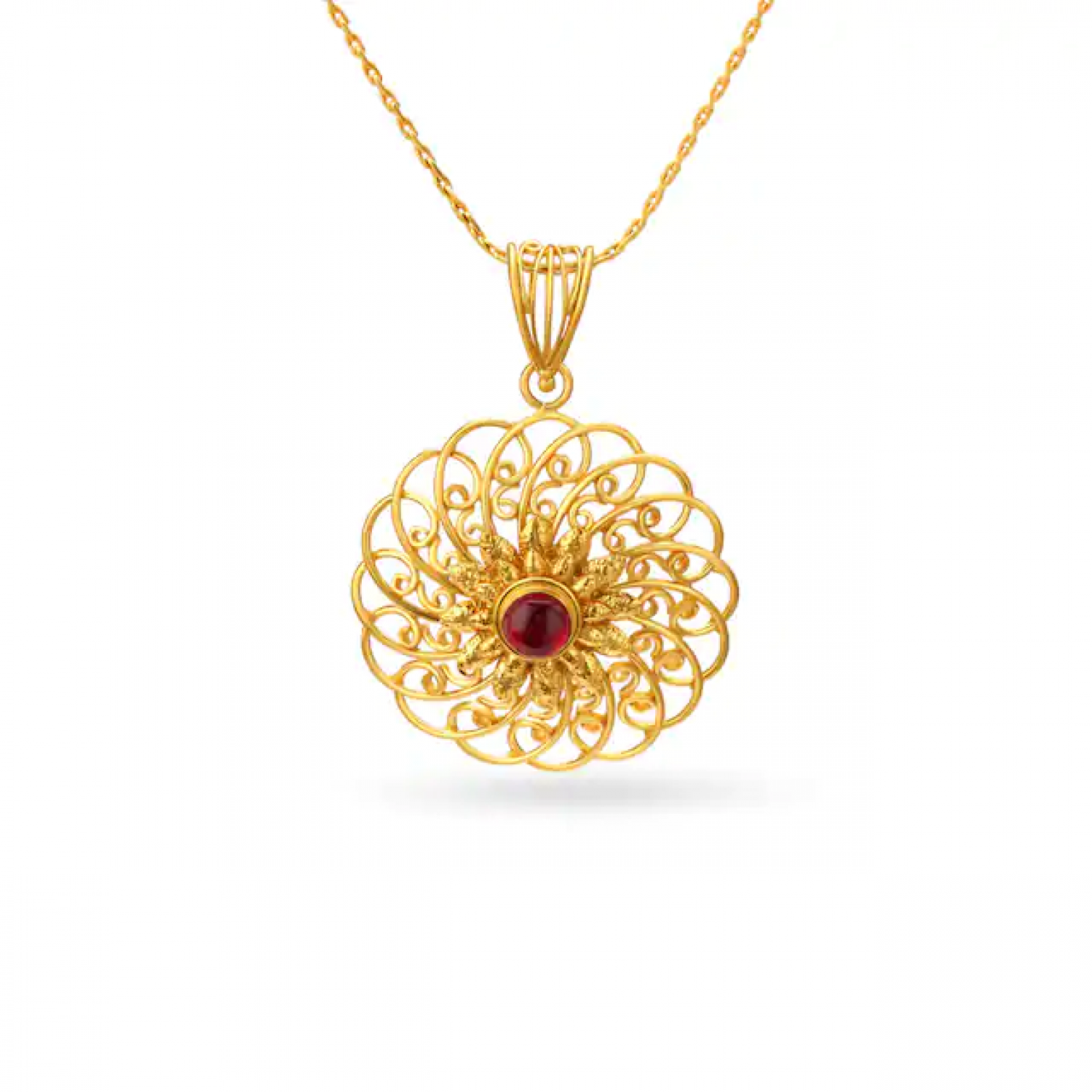 Musical Floral Gold Pendant