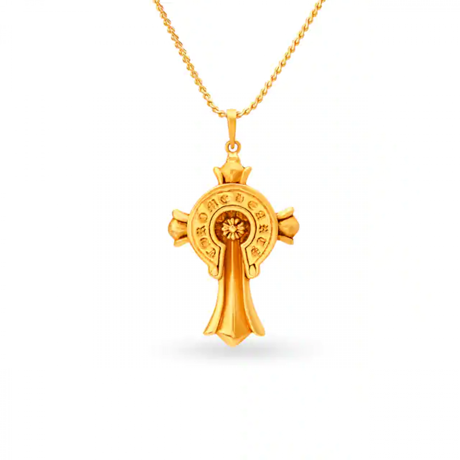 Intricate Cross Gold Pendant