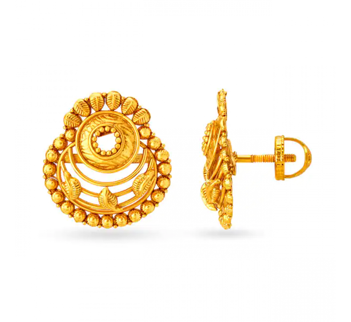 Lush Leaf Gold Pendant Set