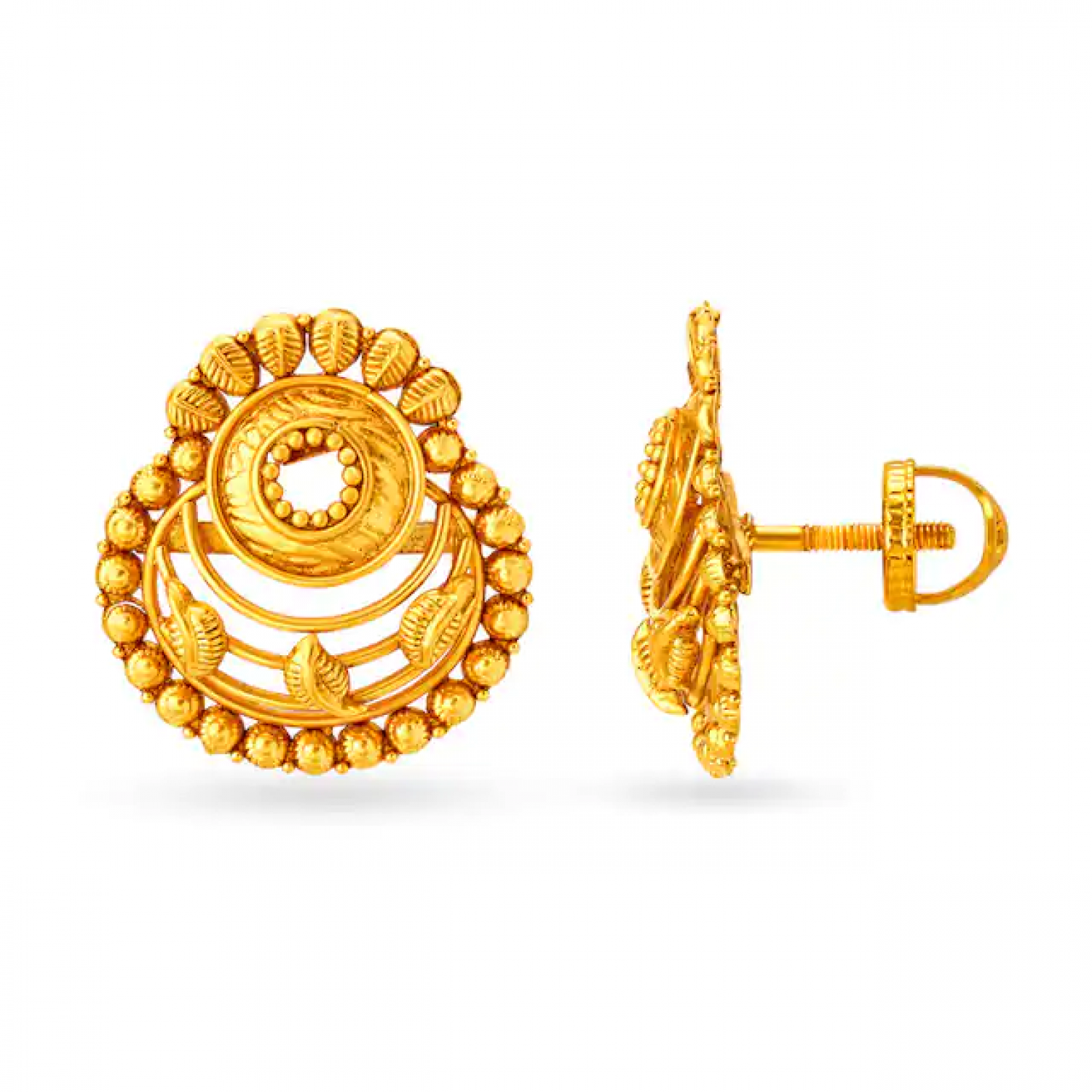 Lush Leaf Gold Pendant Set