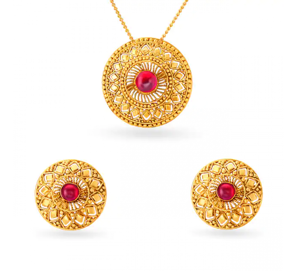 Rustic Gold Pendant Set