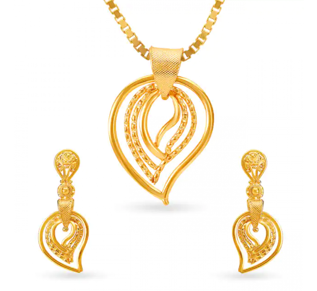 Stunning Gold Pendant Set