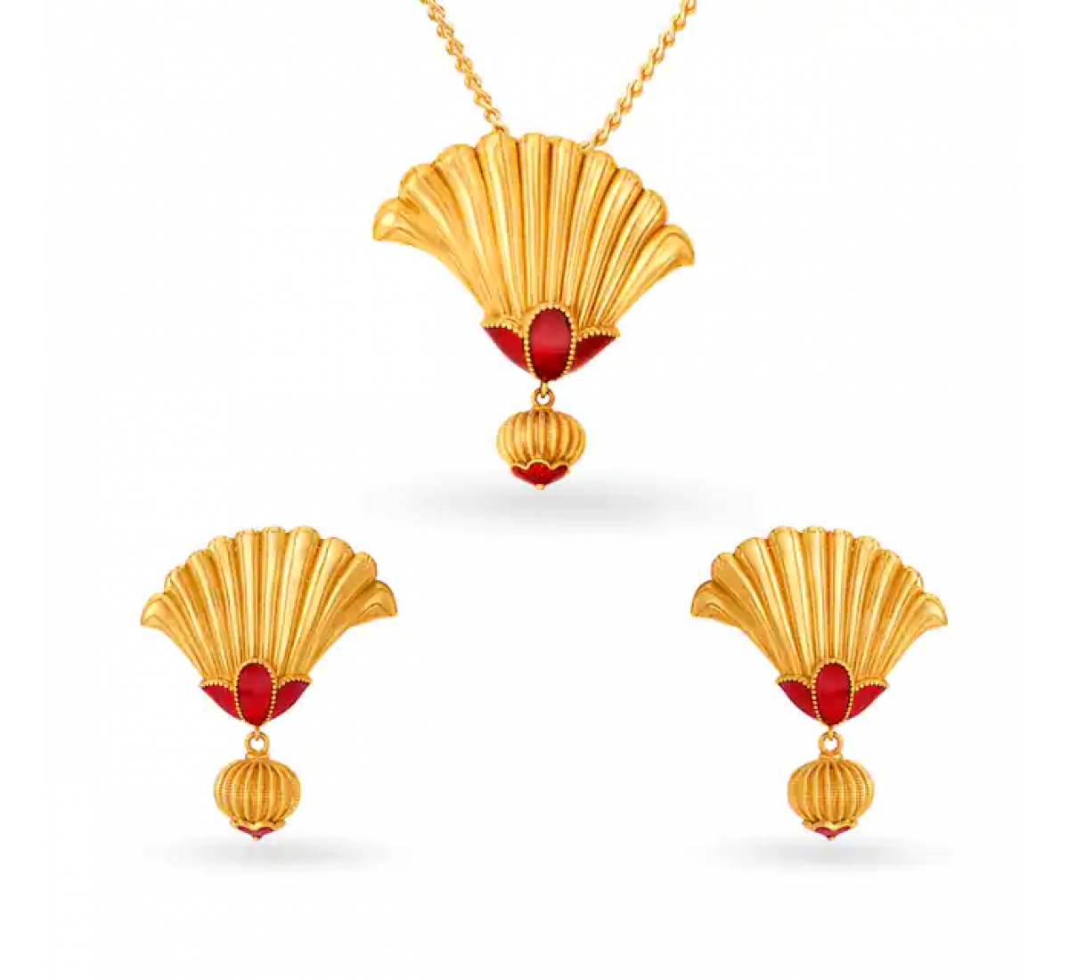 Piper Floral Gold Pendant Set