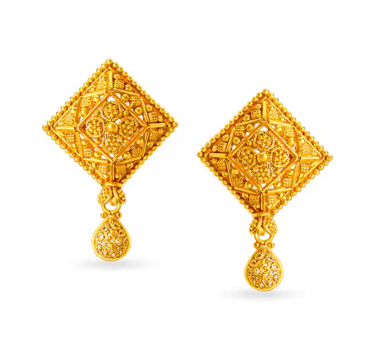 Vera Rhombus Gold Pendant Set