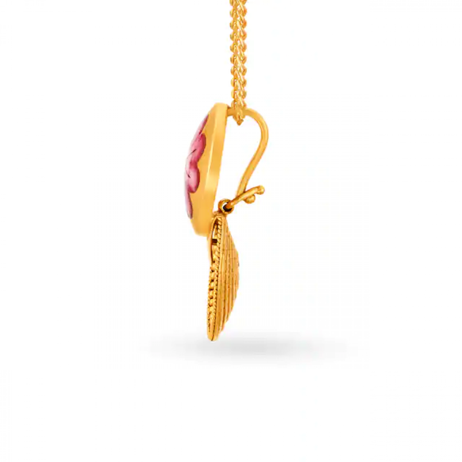 Abstract Eyla Gold Pendant Set