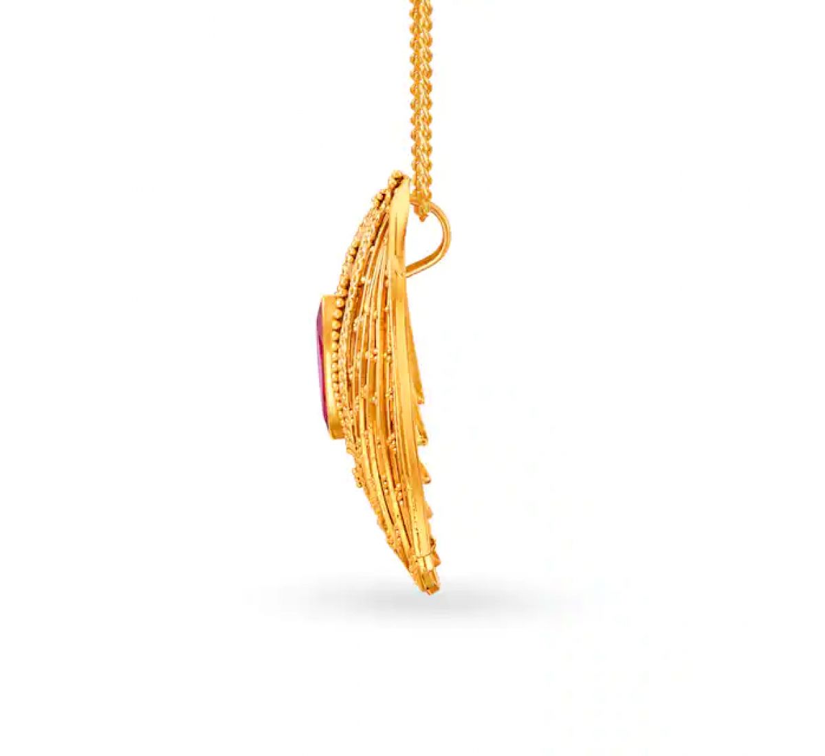 Opulent Lotus Gold Pendant Set