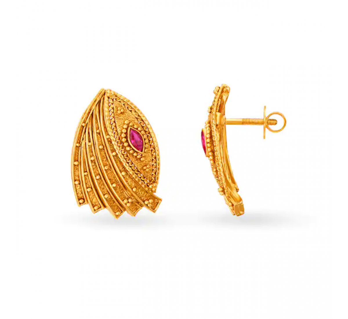 Opulent Lotus Gold Pendant Set