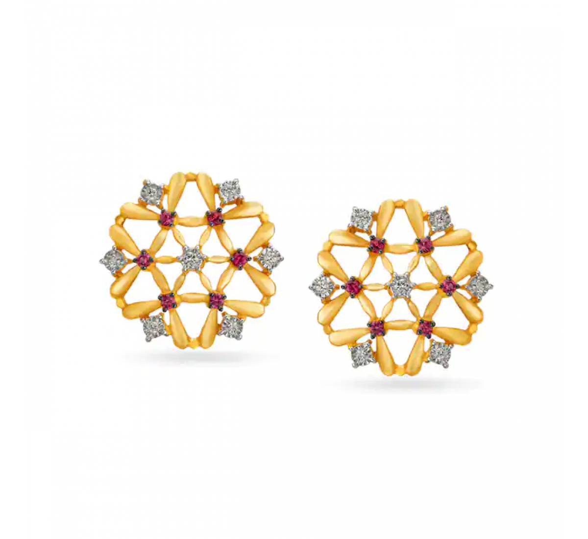 Navya Floral Gold Pendant Set