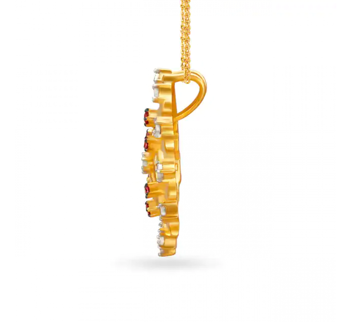 Navya Floral Gold Pendant Set