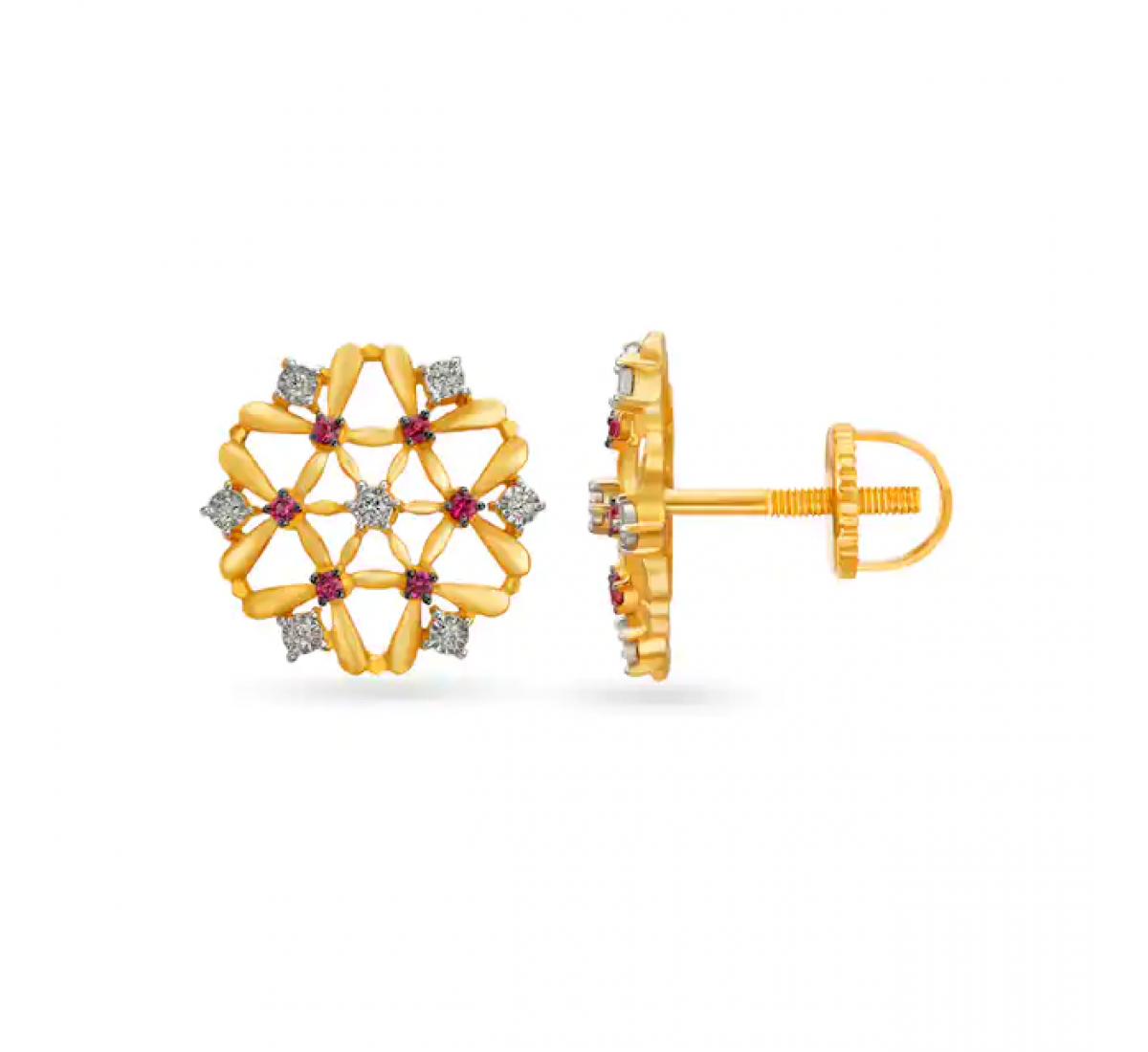 Navya Floral Gold Pendant Set