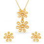 Petite Floral Gold Pendant Set