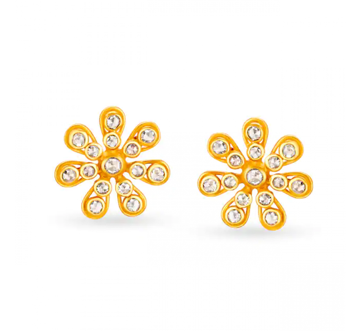 Petite Floral Gold Pendant Set